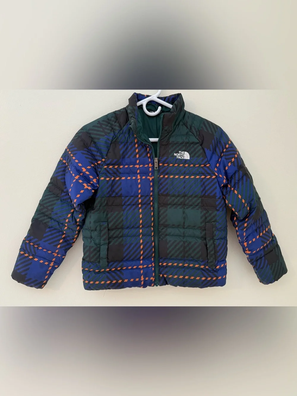The North Face Boys Puffer Jacket Plaid Sz 10